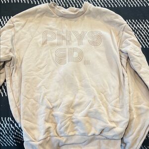 Beige gymshark crewneck Sweatshirt